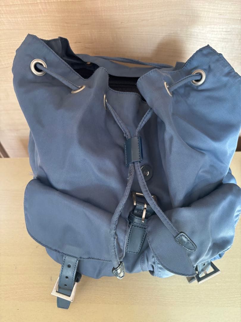 PRADA VELA ナイロンリュック デニム系｜定番人気・男女兼用