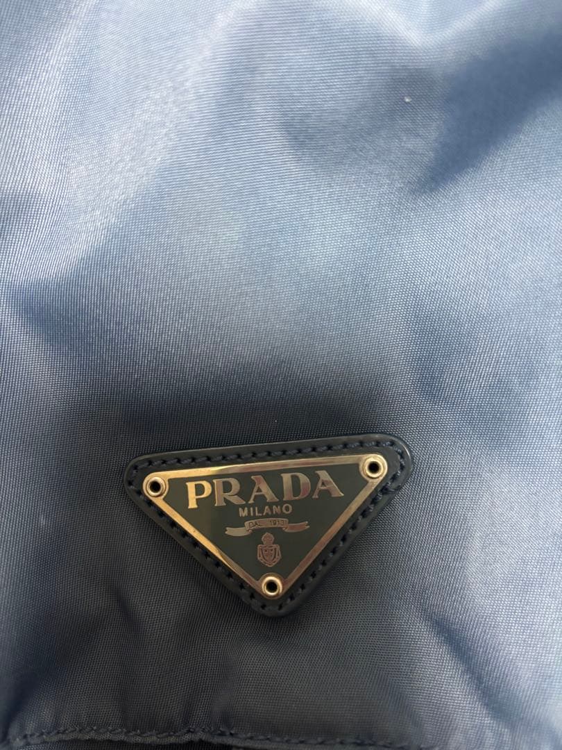 PRADA VELA ナイロンリュック デニム系｜定番人気・男女兼用