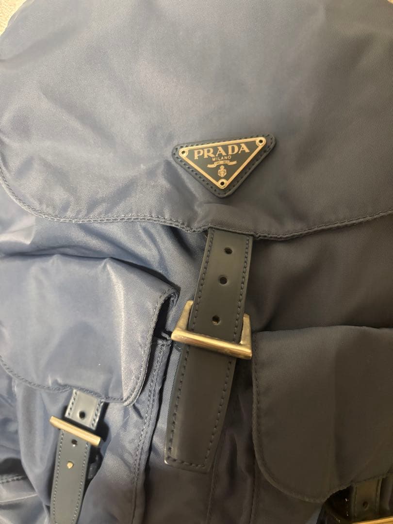 PRADA VELA ナイロンリュック デニム系｜定番人気・男女兼用