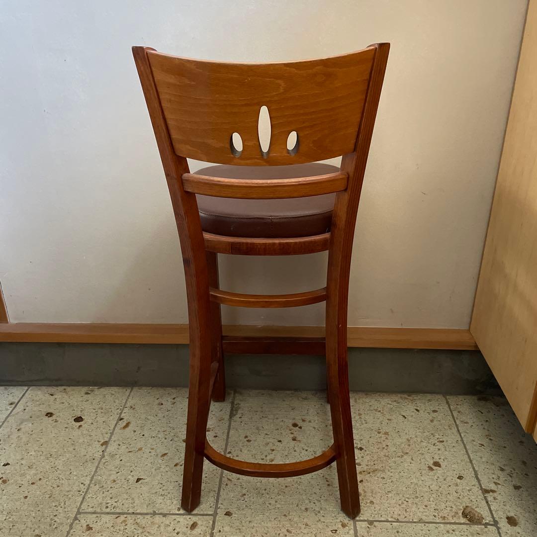 カウンターチェア　木製ハイチェア　1脚②