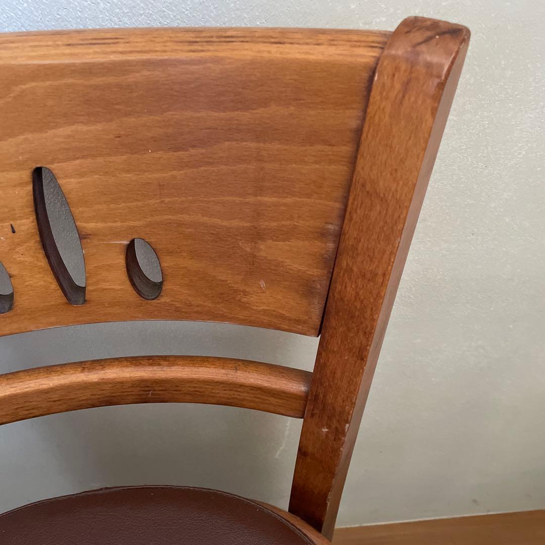 カウンターチェア　木製ハイチェア　1脚②