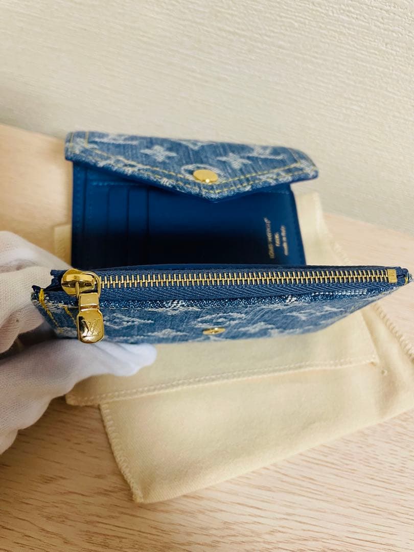 ルイヴィトン ポルトフォイユ ヴィクトリーヌ M13212 デニム 財布