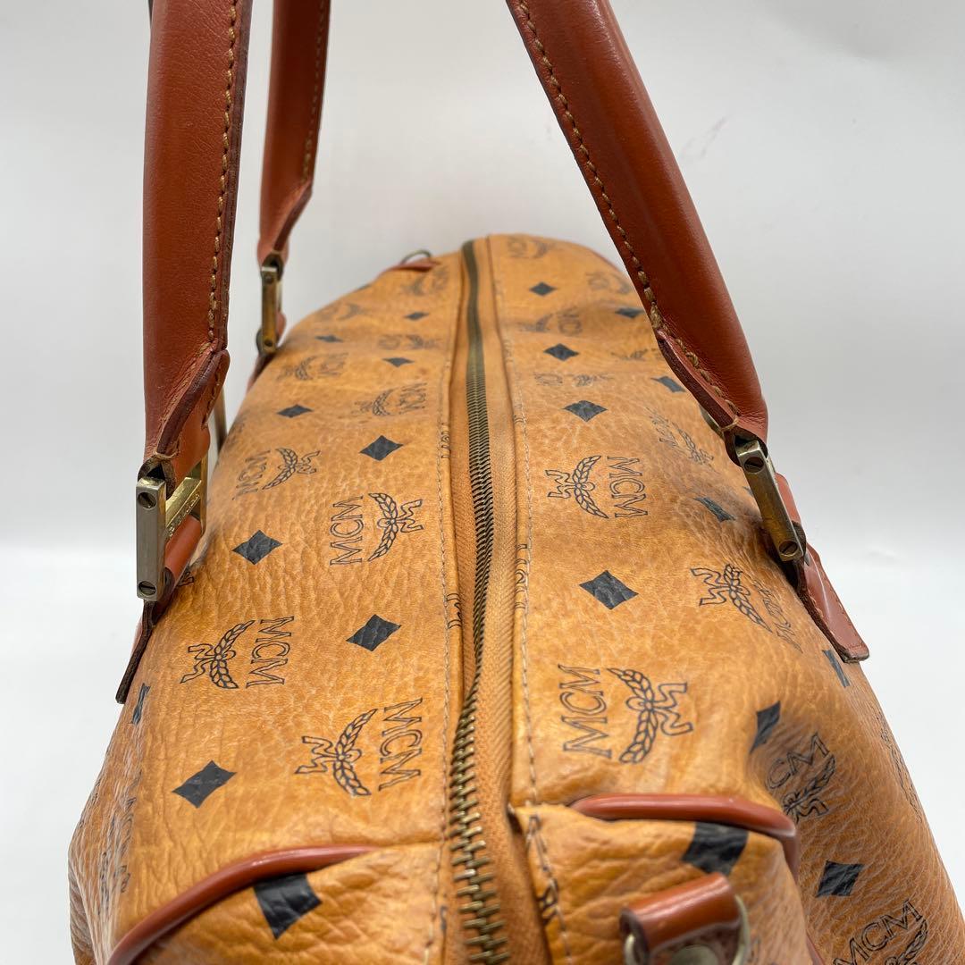 ●MCM ボストンバック●エムシーエム ハンド ブラウン カバン モノグラム