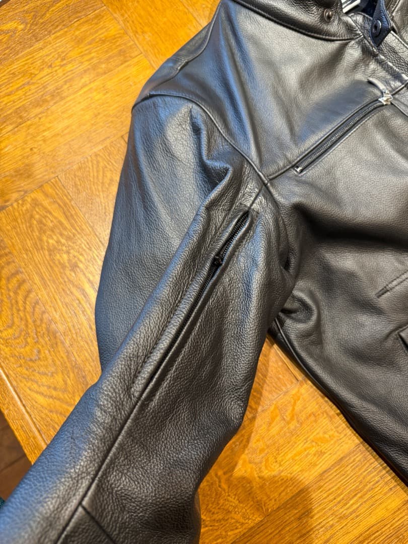  Motorrad 本革 ブラックレザー シングルライダースジャケット
