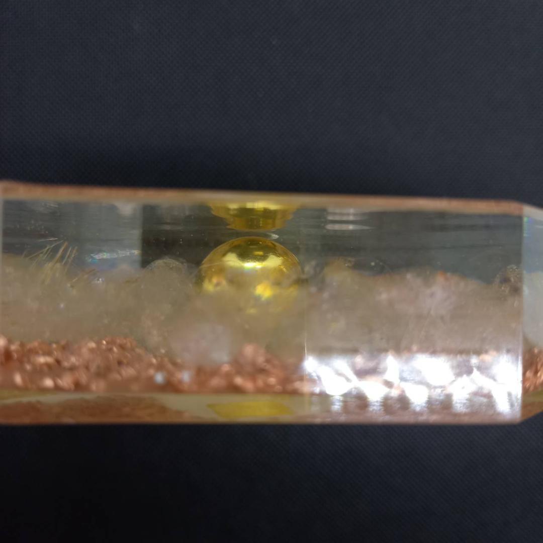 『金運万倍 進化形オルゴナイト八角形プレート』オルゴナイト 金運アップ置物222