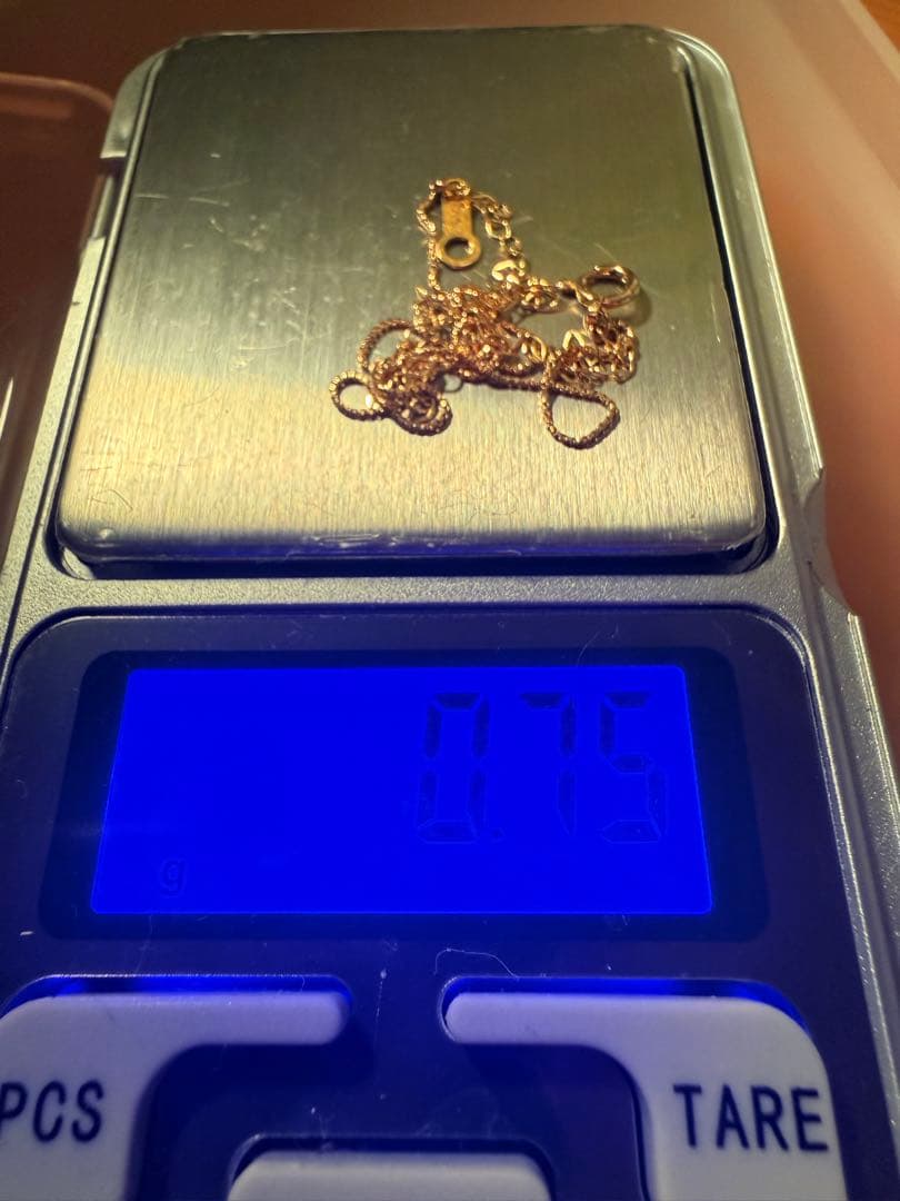 【現行品】4℃ K10 イエローゴールド　2連　チェーンブレスレット　18cm