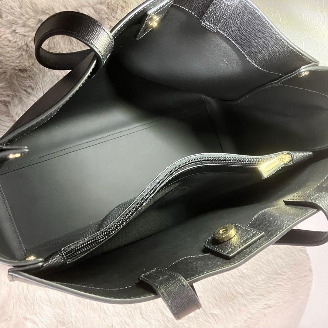 ★美品★FURLA フルラ トートバッグ ビジネスA4 肩がけ レザー ブラック