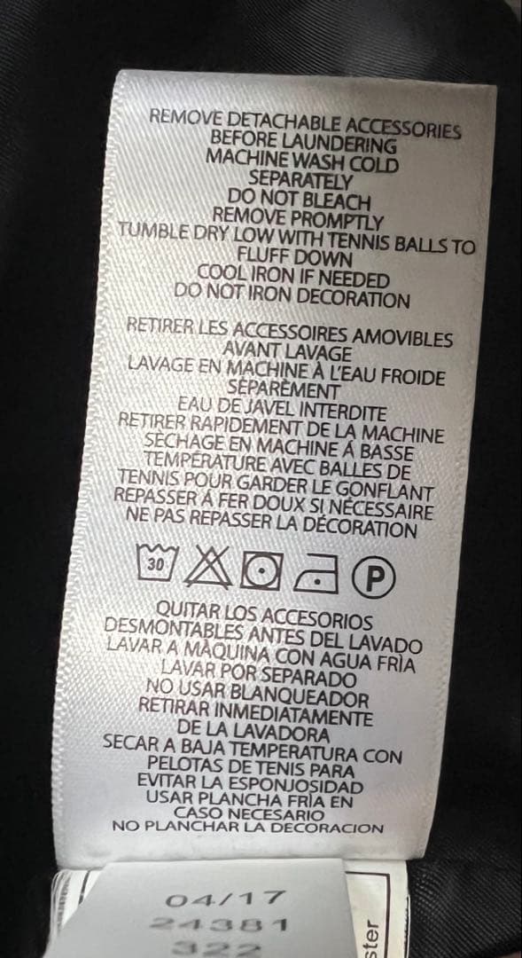 【美品】ローレンラルフローレン　ロングダウンコート ファー付き　黒　S