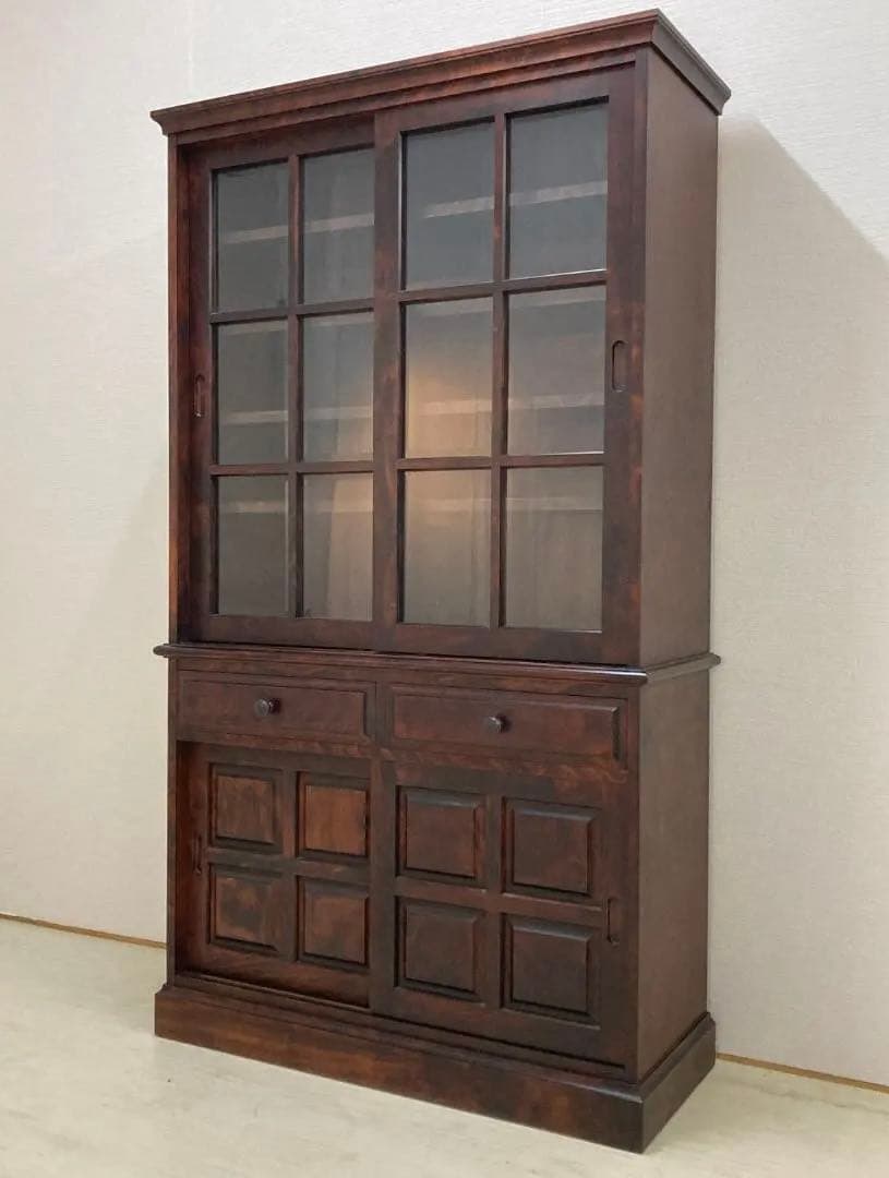 和光　北海道　家具　食器棚　カップボード　キャビネット　書棚　民芸　古民家