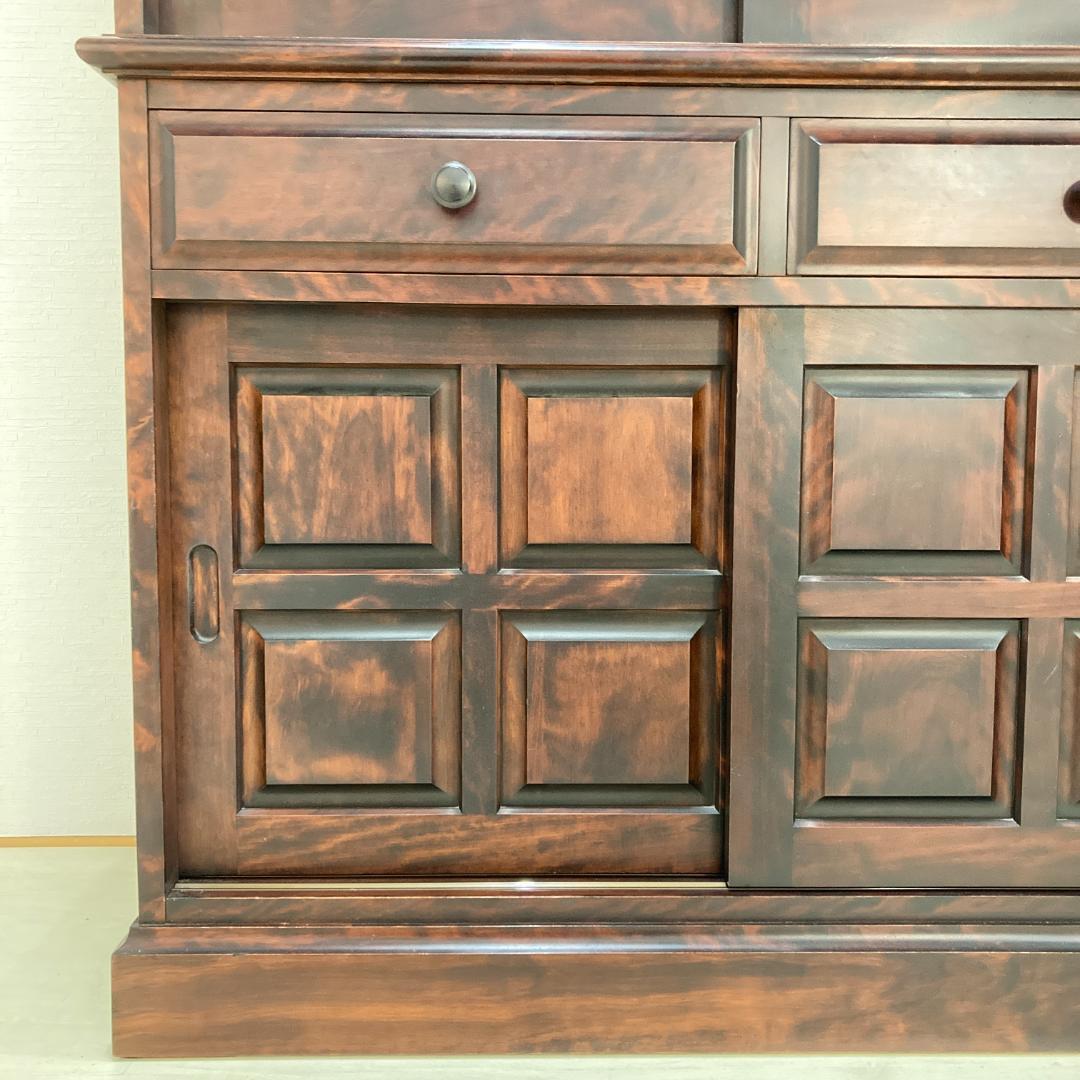 和光　北海道　家具　食器棚　カップボード　キャビネット　書棚　民芸　古民家