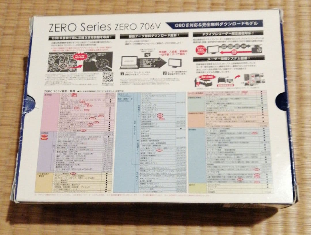 コムテック レーダー探知機 ZERO706V(リコール対策済) WiFiカード付
