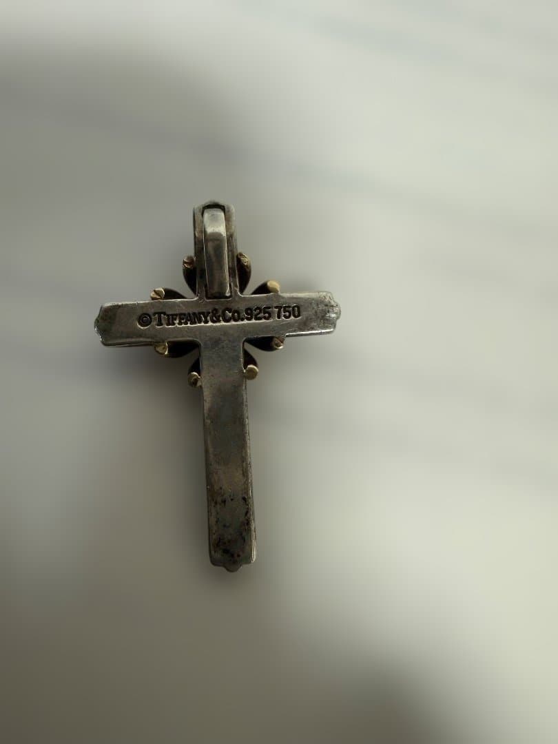 TIFFANY & CO. クロス ペンダントシルバー925 K18 Gold
