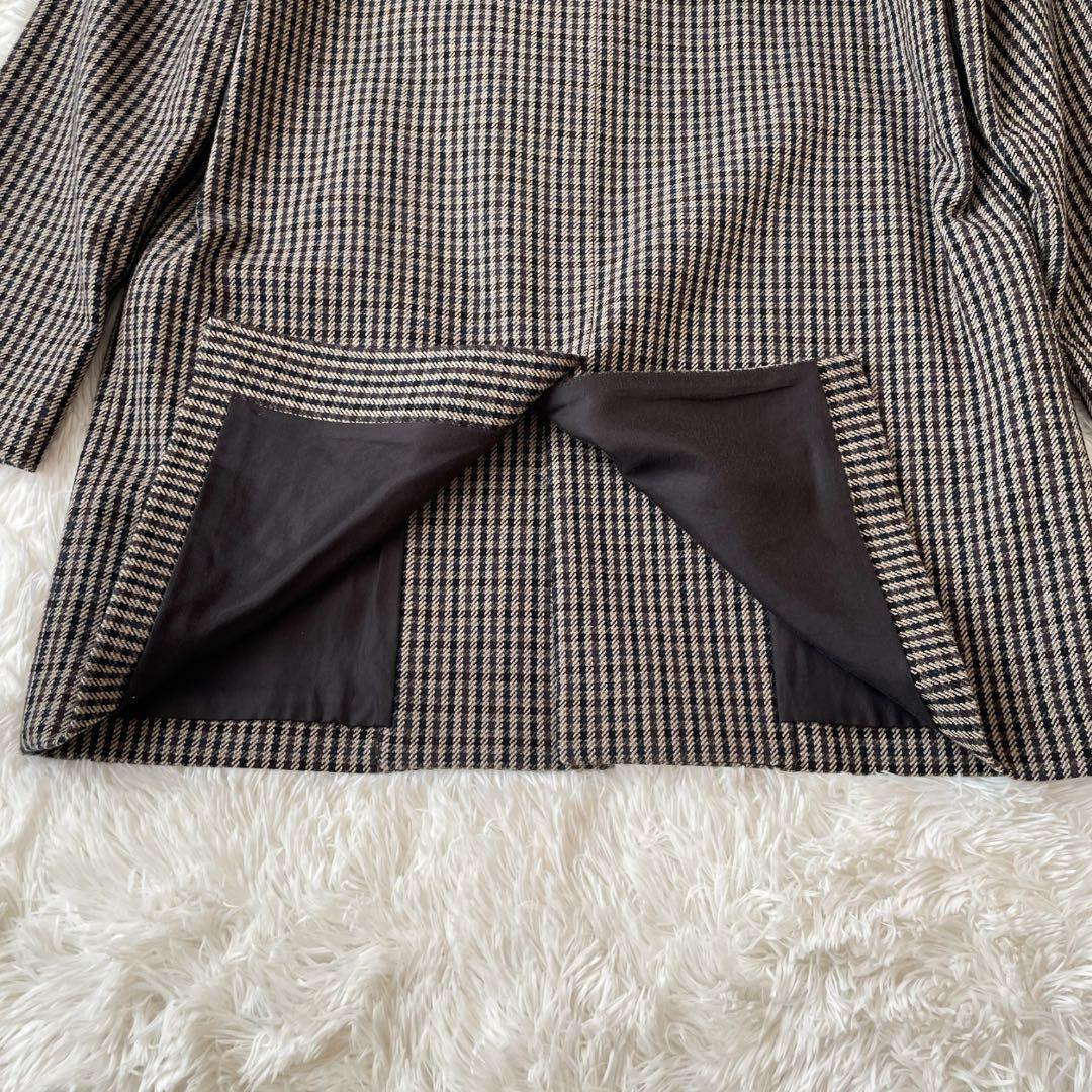 美品✨ A.P.C. ステンカラーコート M 伊製高級生地 ブラウン チェック