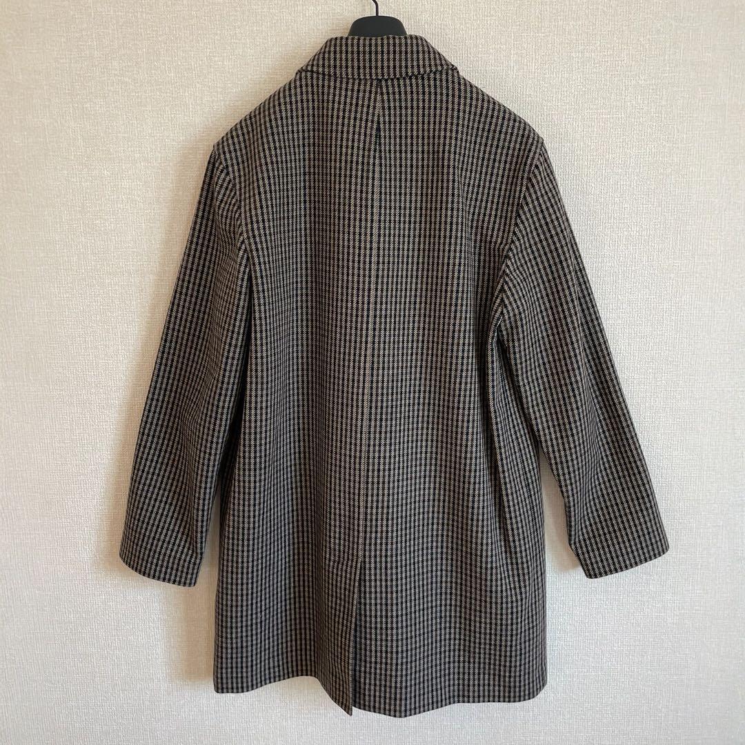 美品✨ A.P.C. ステンカラーコート M 伊製高級生地 ブラウン チェック