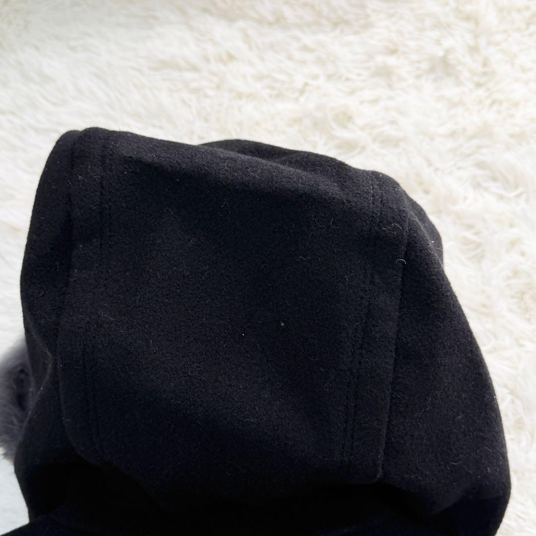 バーバリーブルーレーベル コート ファー ピーコート ノバチェック 2way