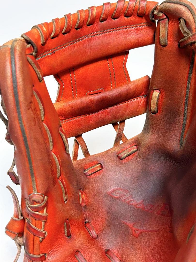 Mizuno グローバルエリート 軟式グローブ オレンジ