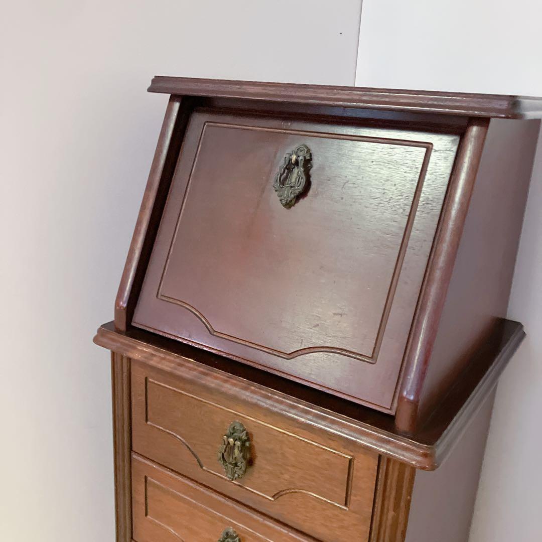 木製　電話台　FAX台　ビューロー　サイドチェスト　サイドラック　デスク