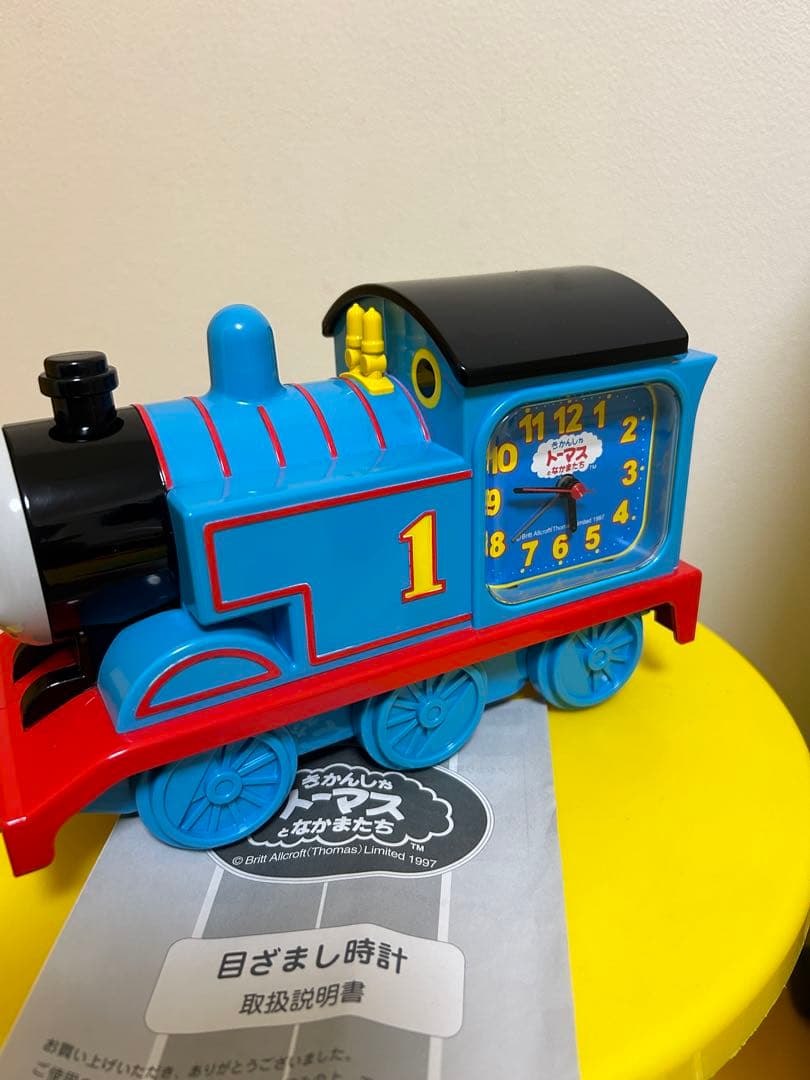 レトロ　セイコー製　きかんしゃトーマスの目覚まし時計　フィギュア　おもちゃ