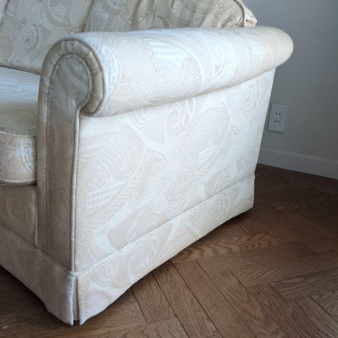 domani カリモク ソファ　三人掛けソファ　ドマーニ ソファー 白 ホワイト