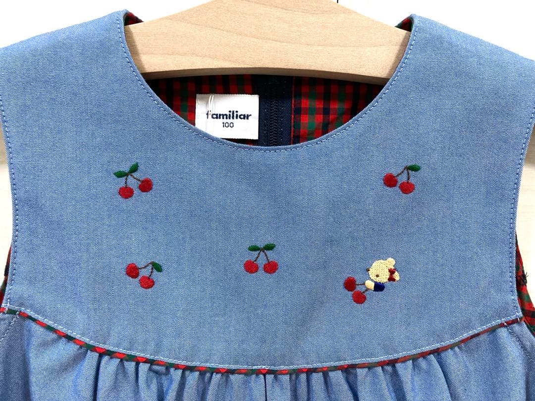 【タグ付き未使用】familiar ワンピース 100 ジャンパースカート
