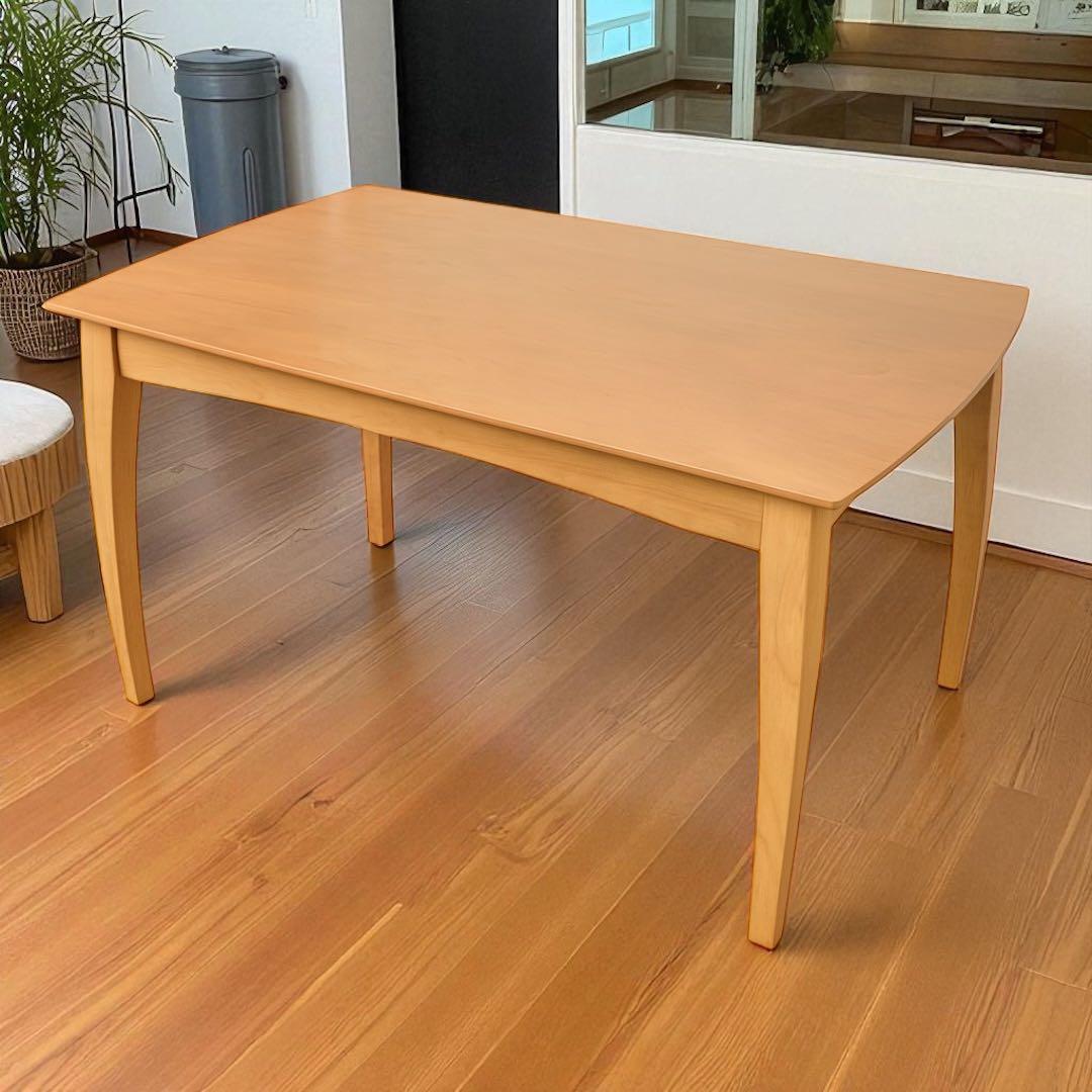 521 木製ダイニングテーブル ナチュラル 北欧風 韓国風 モダン 4人用 a