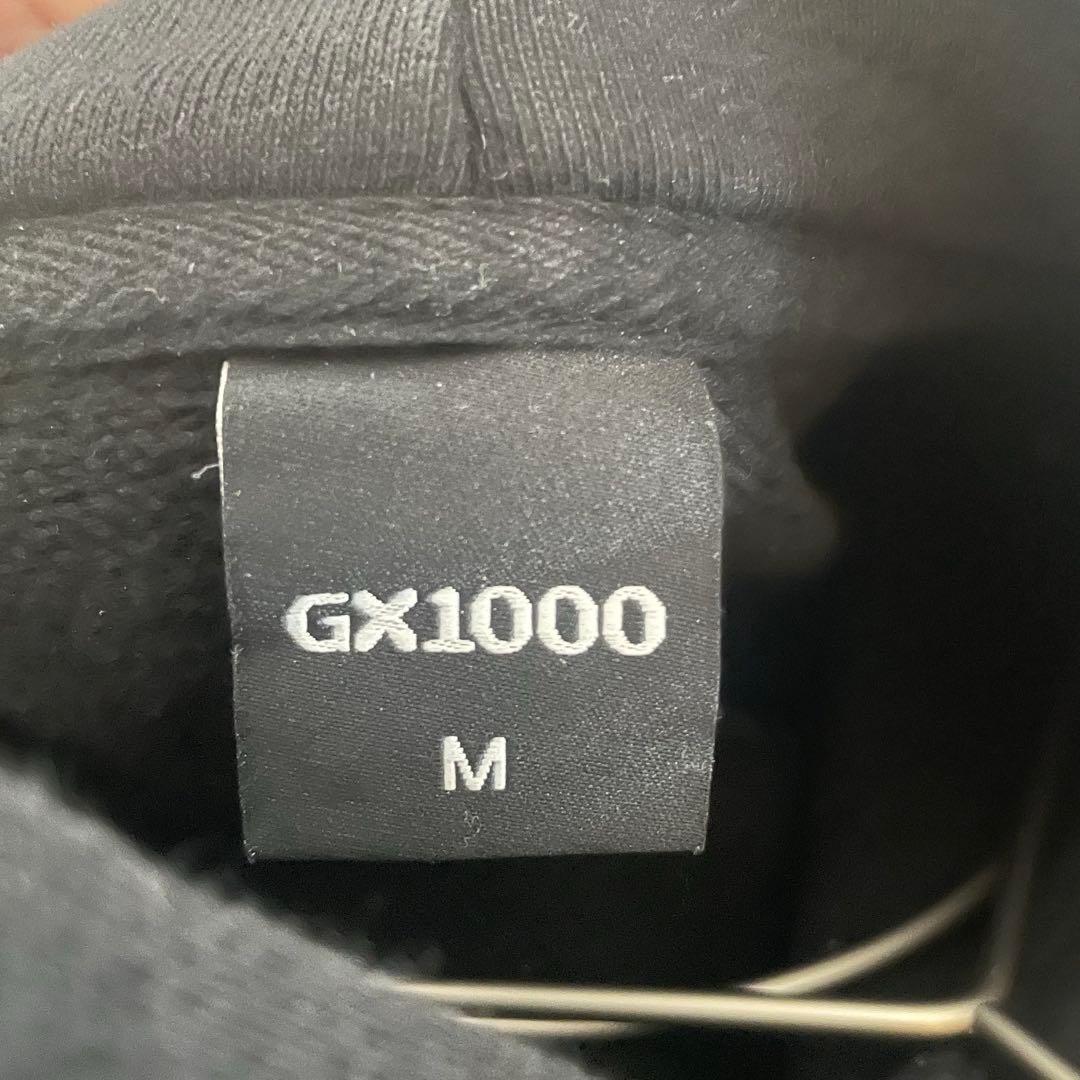 GX1000 グラフィックプリント パーカー　フーディ　サイズM ブラック