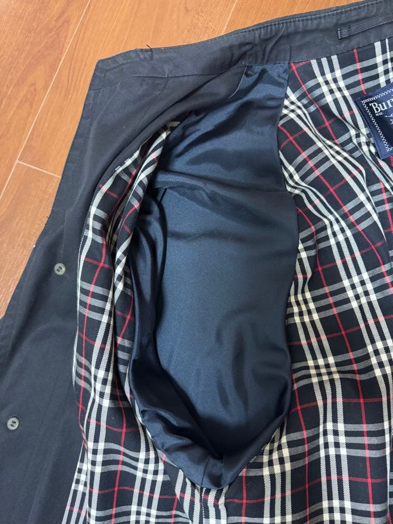 BURBERRY　ステンカラーコート　ネイビー