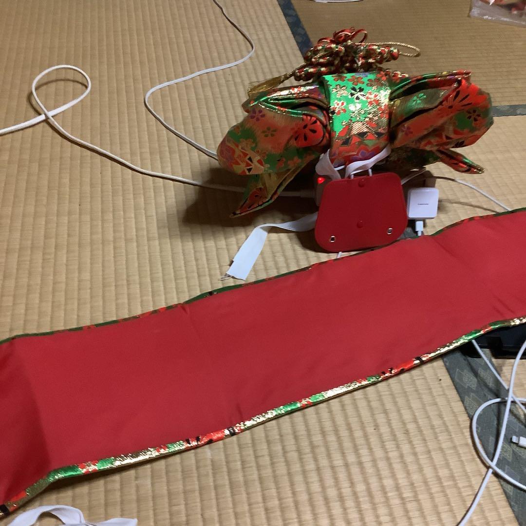 七五三七歳向き　作り帯＋筥迫セット　帯幅18センチ　草履21センチ
