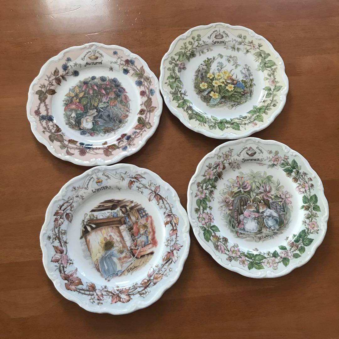 ロイヤルドルトン ブランブリーヘッジ フォーシーズン プレート 4枚セット