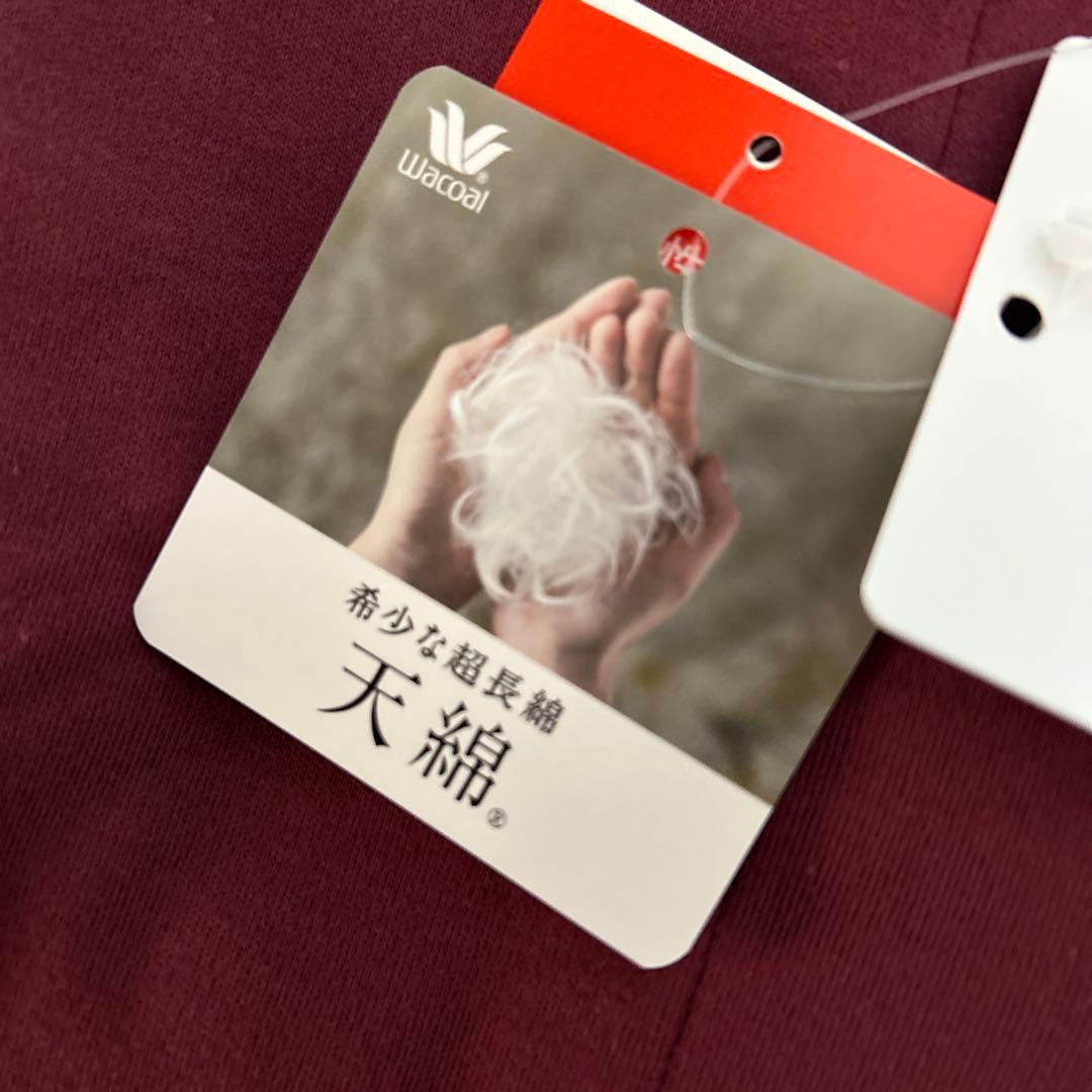 ワコール 睡眠科学 レディース パジャマ 綿100% 新品 えんじ