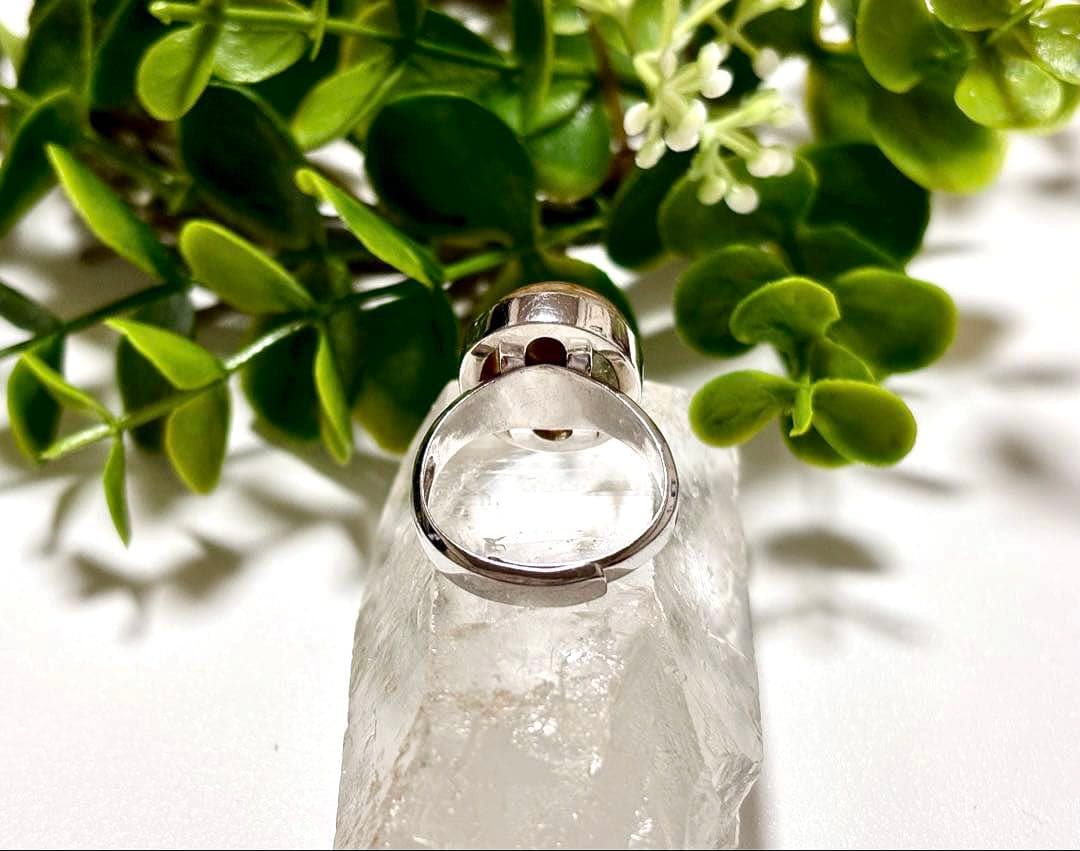 再販不可　夢幻品質　天然石の王者　奇跡のジンタイチンルチルキャッツアイ極上リング