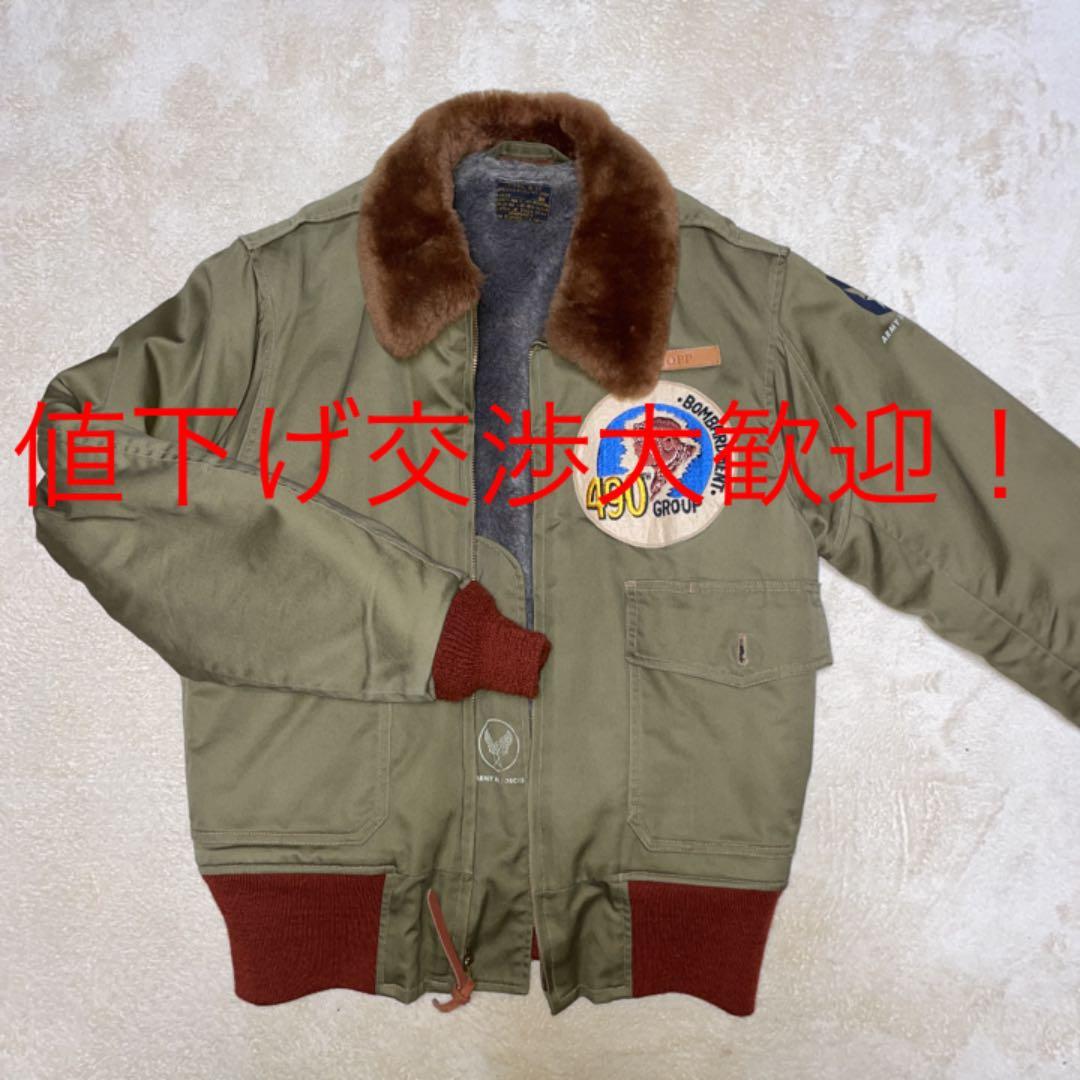 バズリクソンズ　フライトジャケット　赤リブ