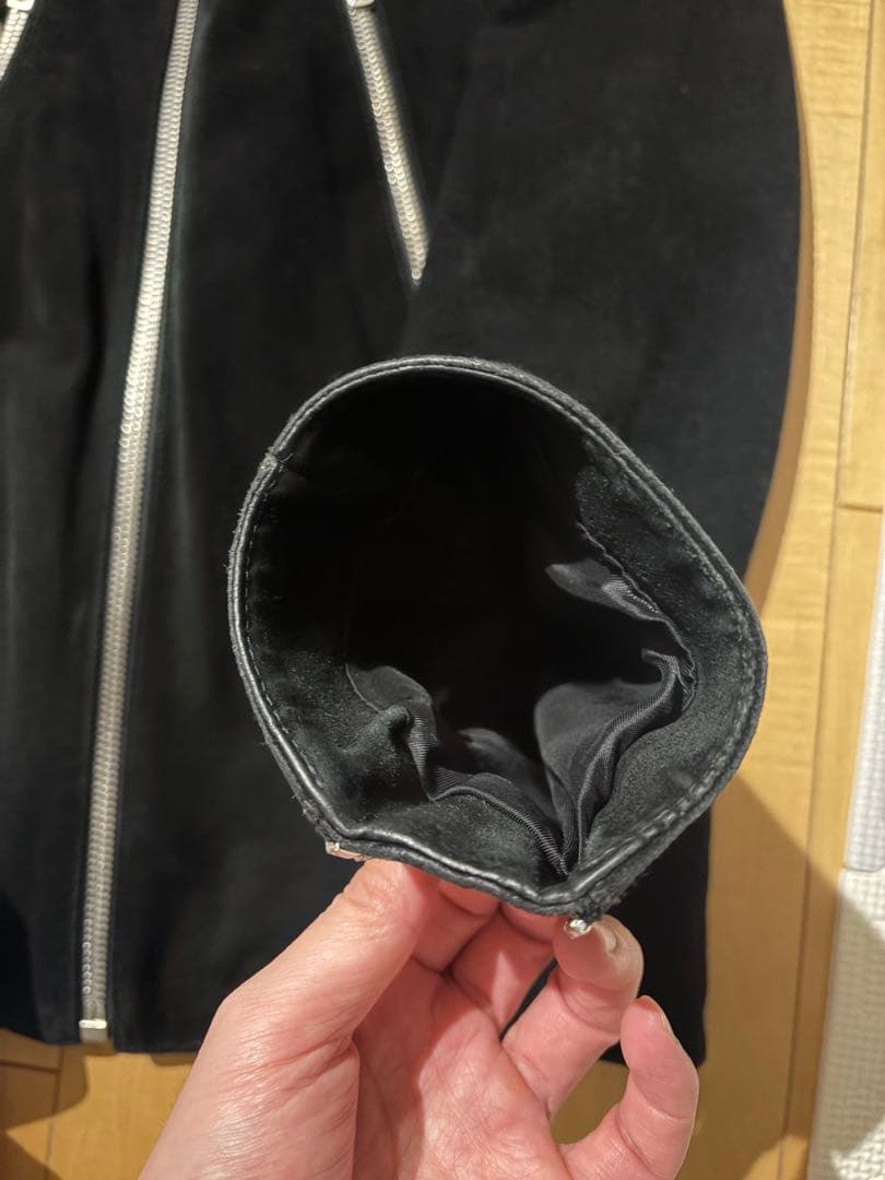 【Maison Margiela】5zip ライダース（ブラック/スエード）