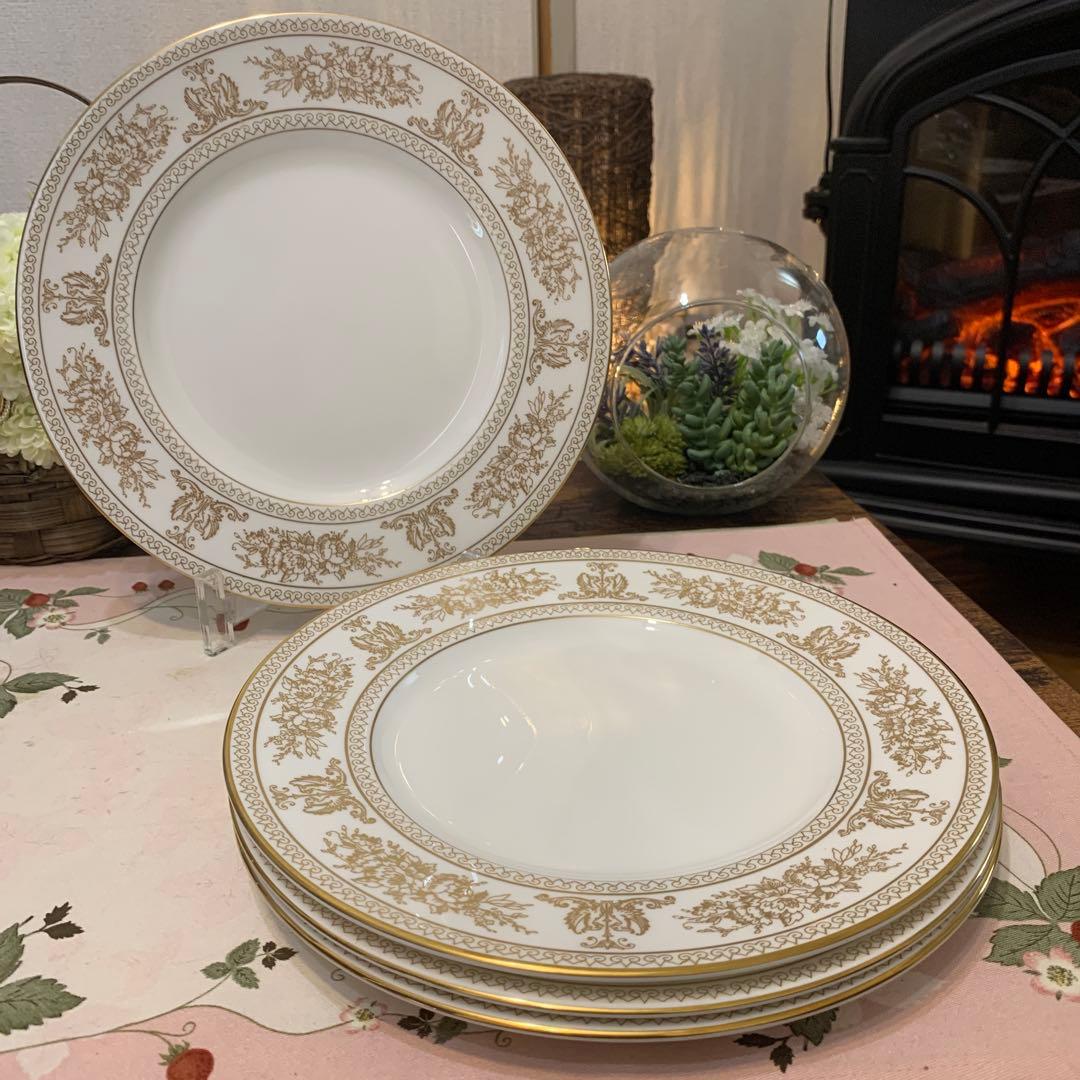 希少　ウェッジウッド ゴールド　コロンビア　22.5cm ディナープレート4枚
