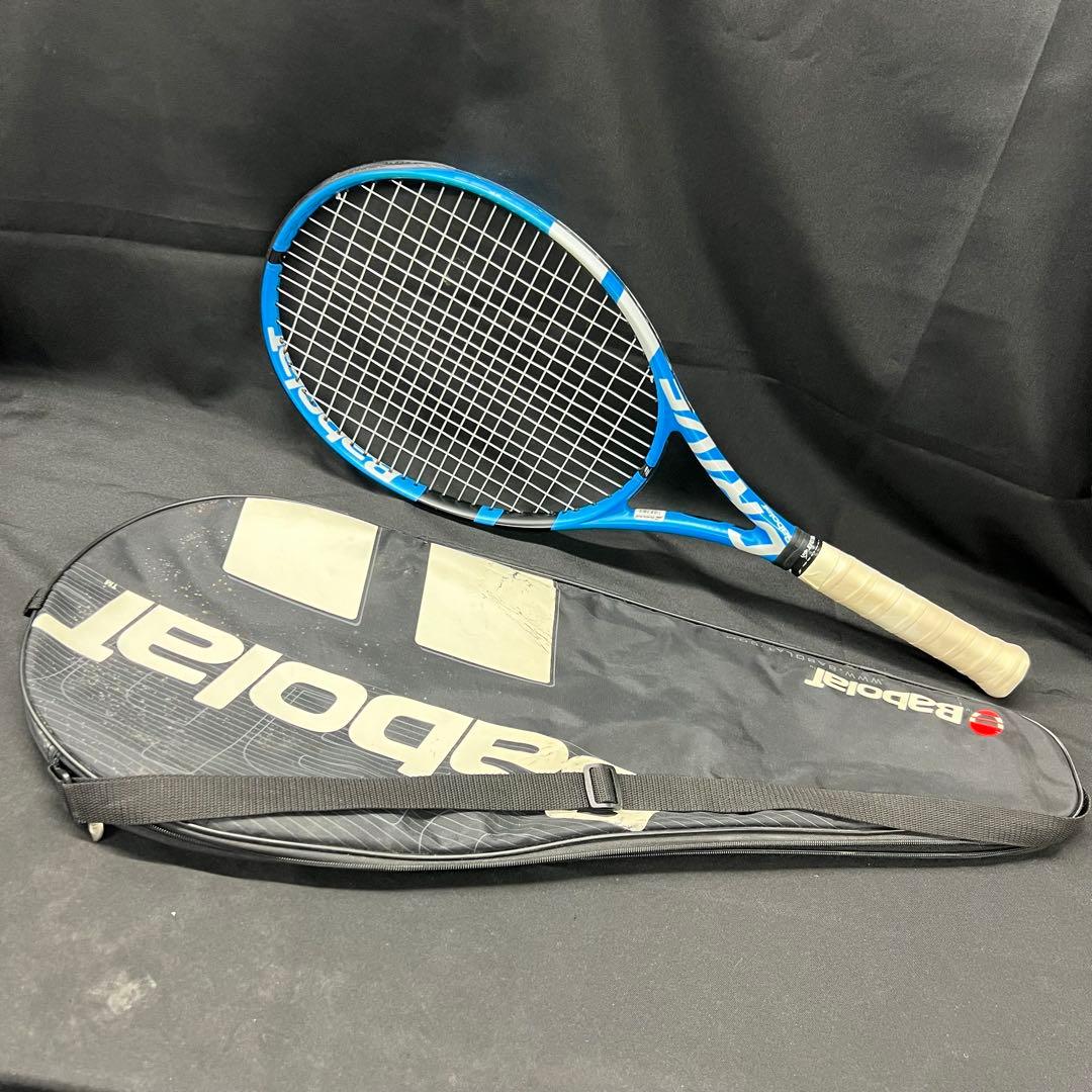 E4【used】バボラ ピュアドライブツアー 青白黒 テニスラケット ケース付