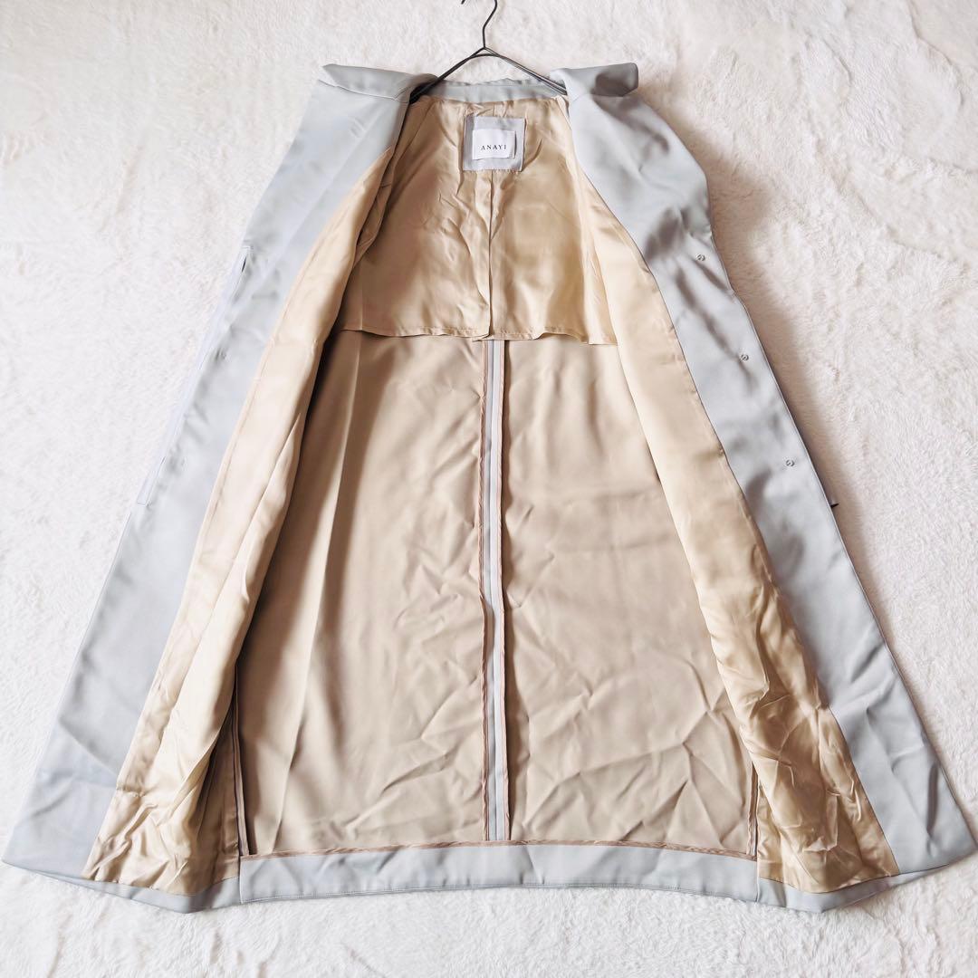 5232 【新品未使用】 アナイ ロングコート 38 グレー 定価91,300円