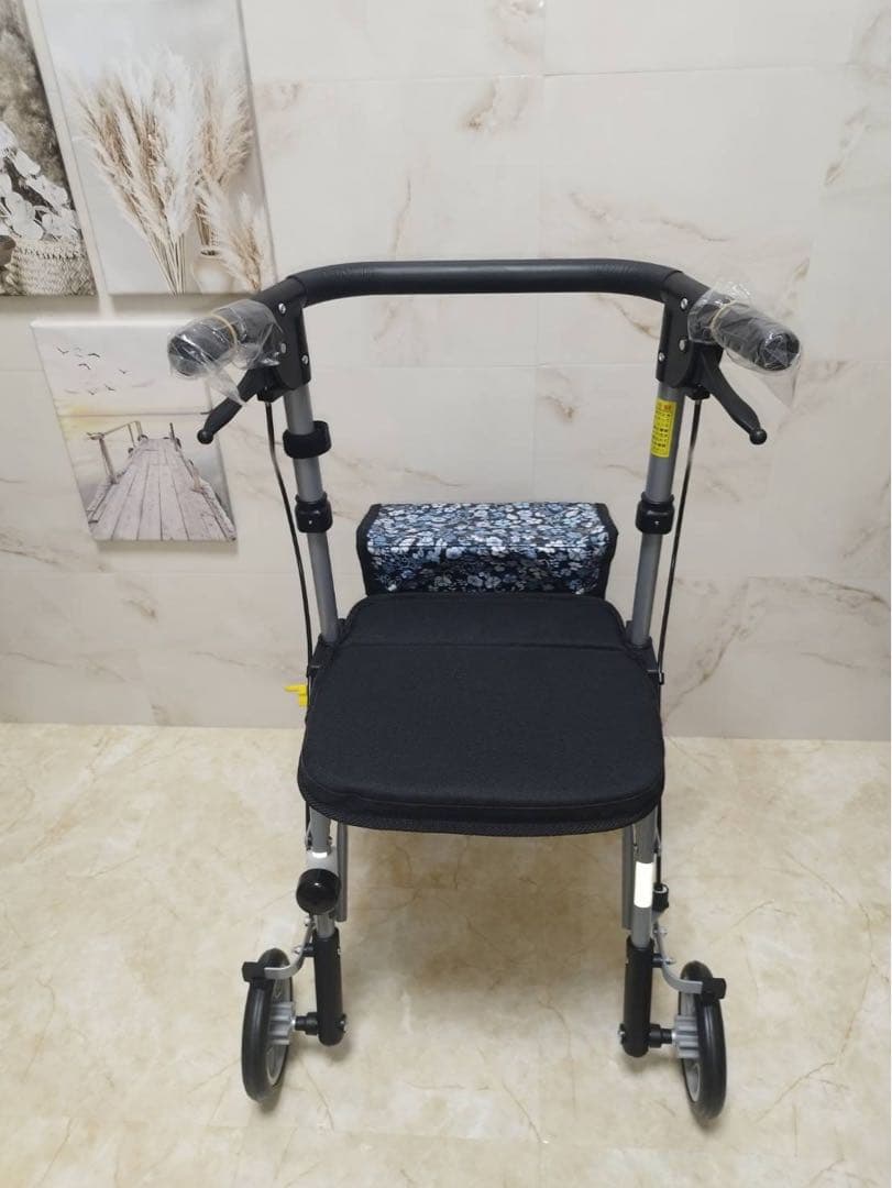 シルバーカー シンフォニーSPスリム　花柄模様　歩行補助