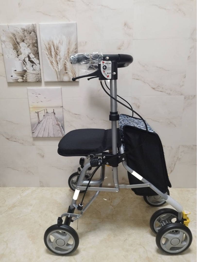 シルバーカー シンフォニーSPスリム　花柄模様　歩行補助