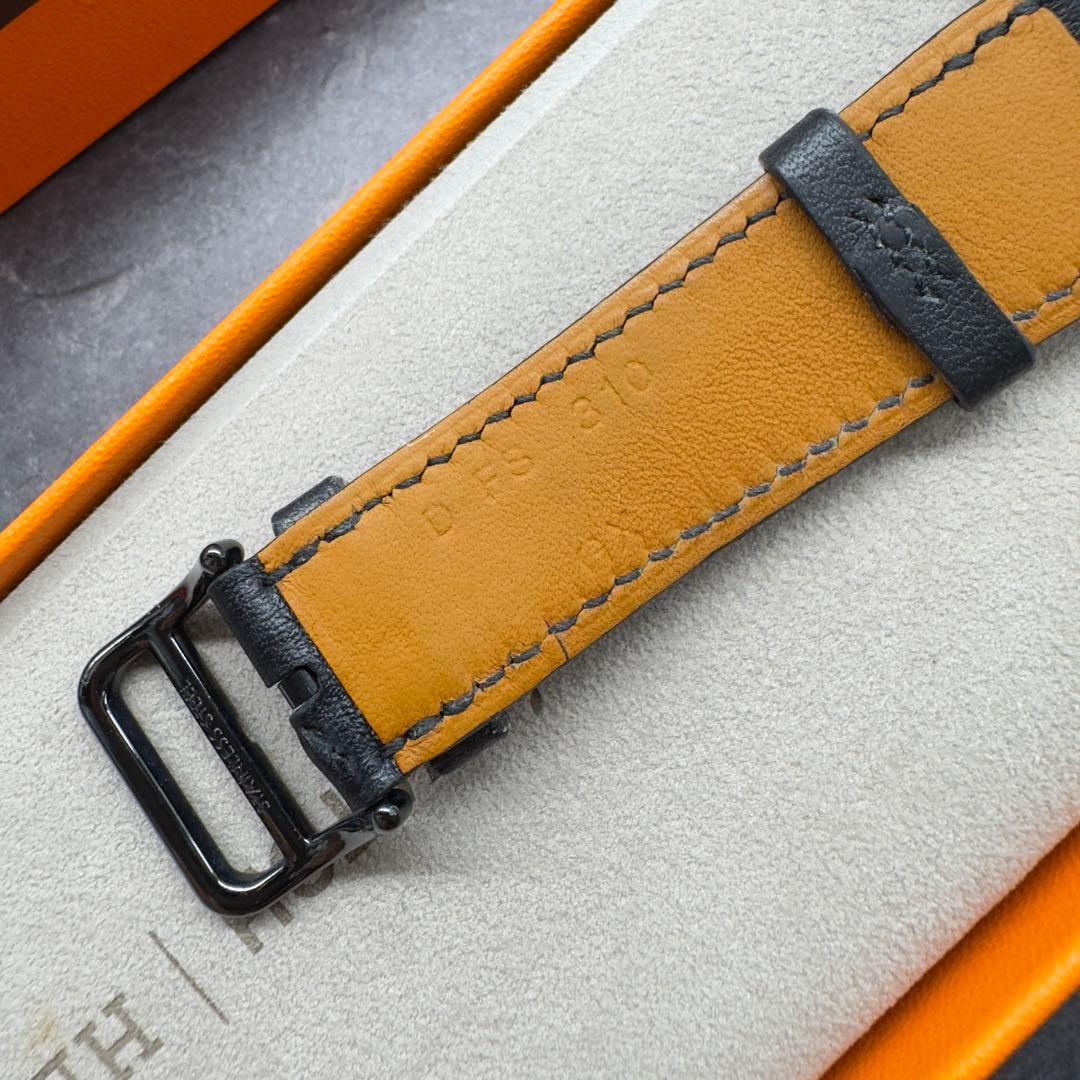 2750 Apple Watch エルメス　ブラック　ドゥブルトゥール　二重