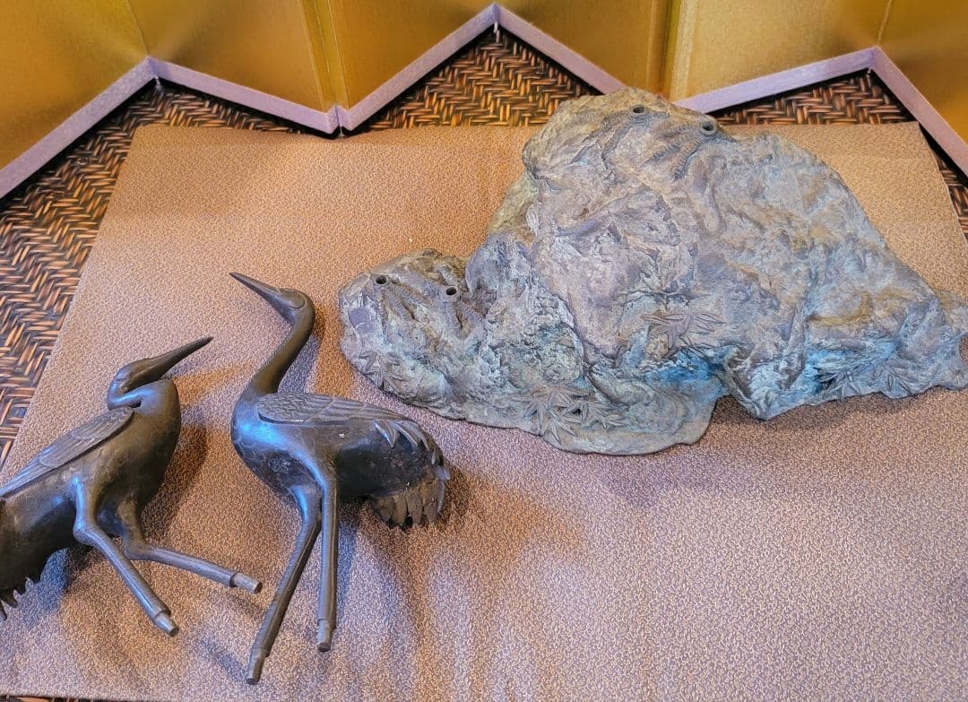 夫婦鶴 置物 アンティーク