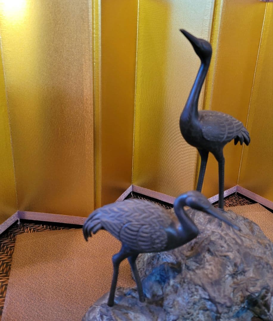 夫婦鶴 置物 アンティーク