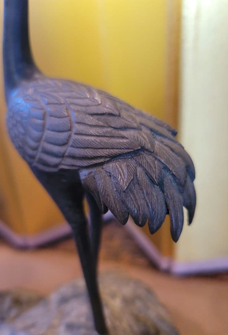 夫婦鶴 置物 アンティーク