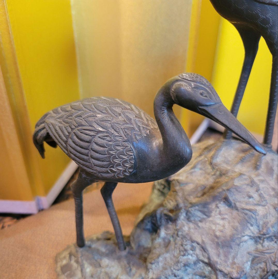 夫婦鶴 置物 アンティーク