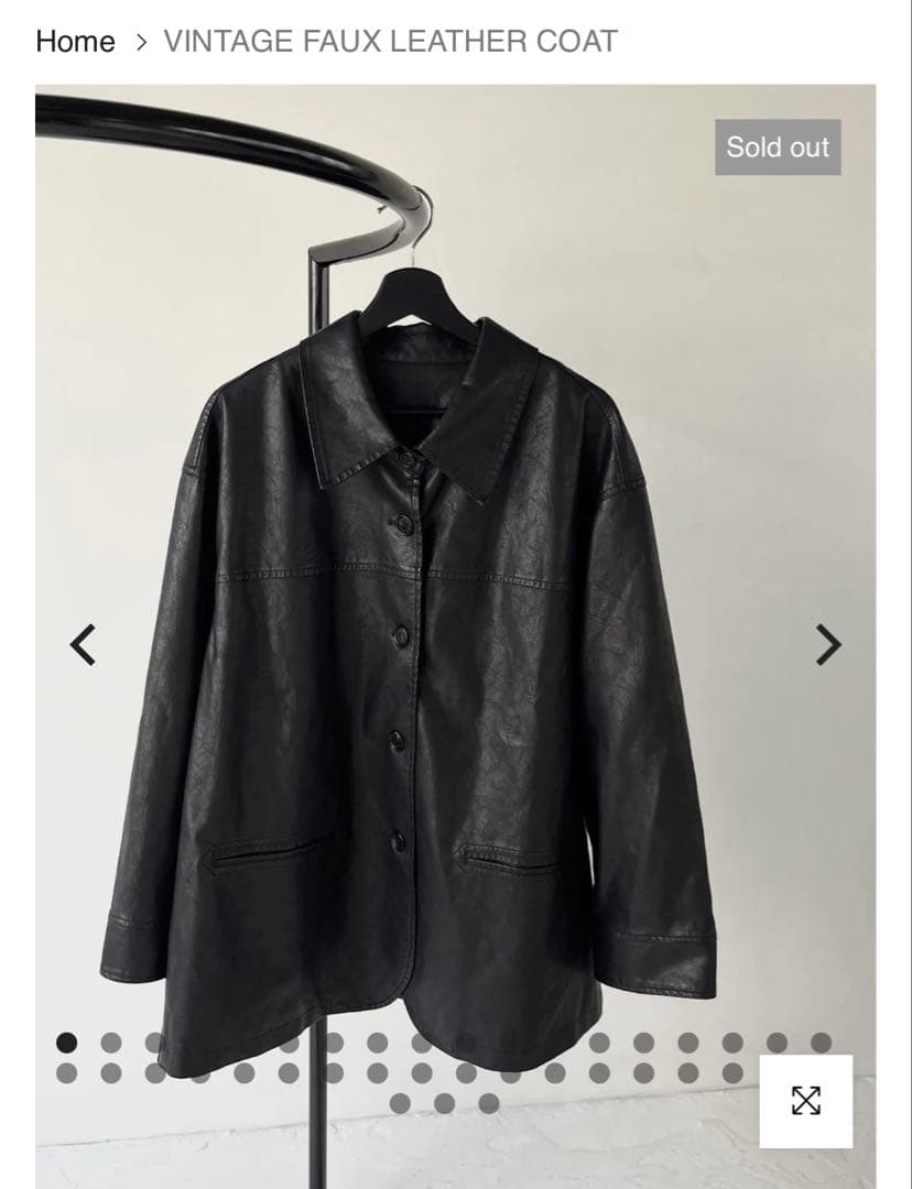 ジャケット・アウター efu VINTAGE FAUX LEATHER COAT