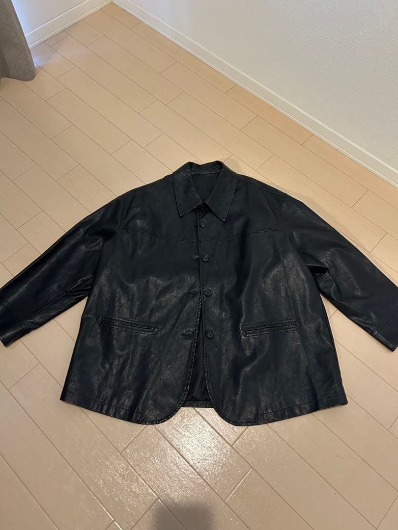 ジャケット・アウター efu VINTAGE FAUX LEATHER COAT