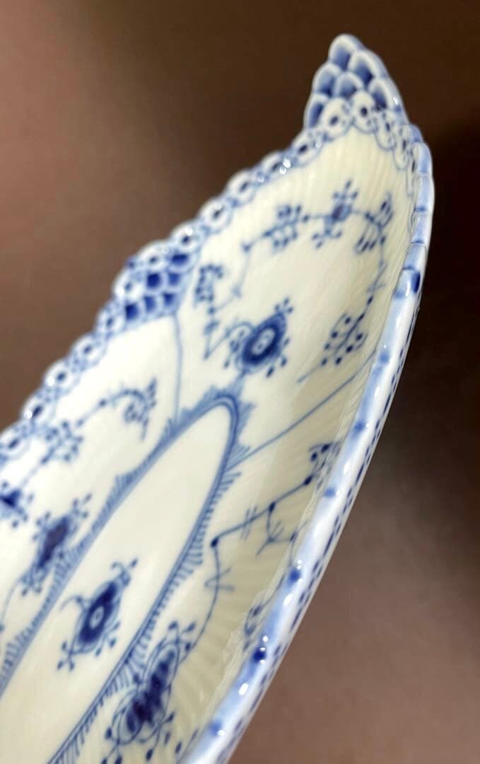 専用◇ ロイヤルコペンハーゲンブルーフルーテッドハーフレースピックルディッシュB