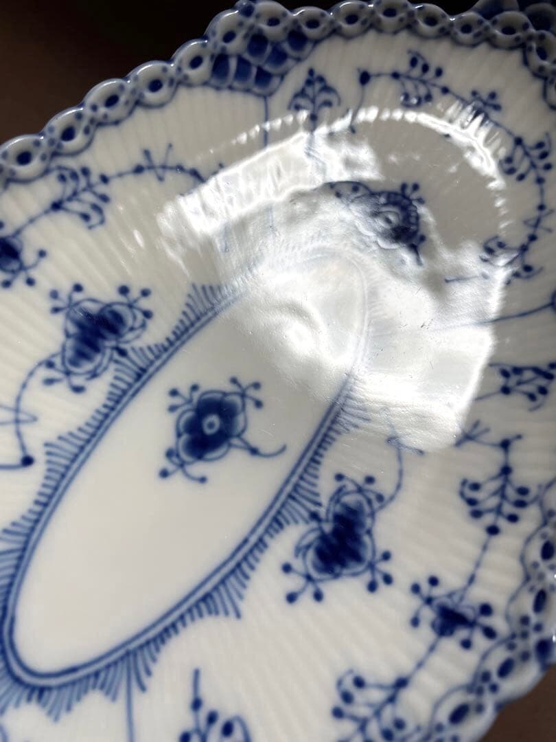 専用◇ ロイヤルコペンハーゲンブルーフルーテッドハーフレースピックルディッシュB