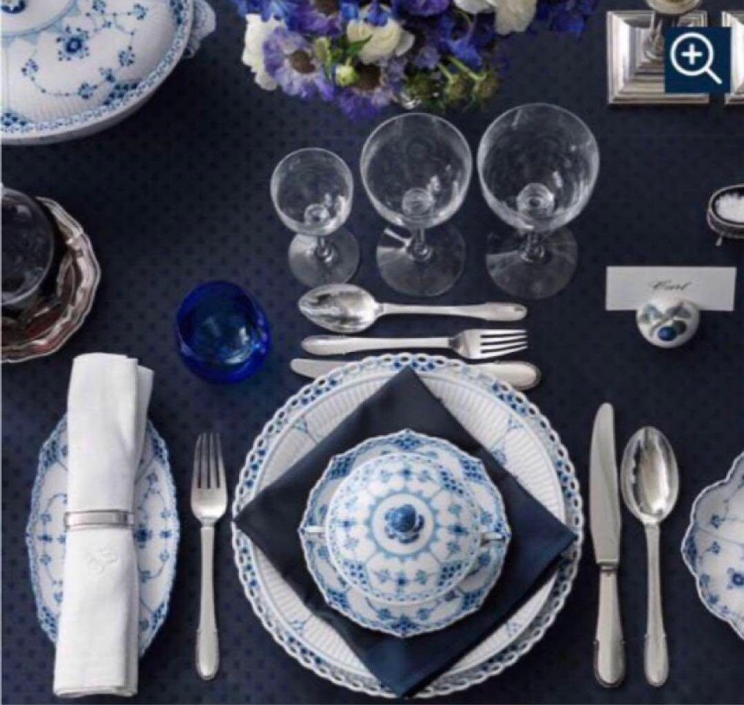 専用◇ ロイヤルコペンハーゲンブルーフルーテッドハーフレースピックルディッシュB