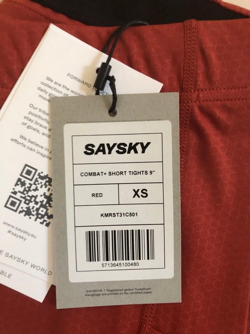 ウォーキング・ランニングウェア SAYSKY COMBAT SHORT TIGHTS 9 XS RED