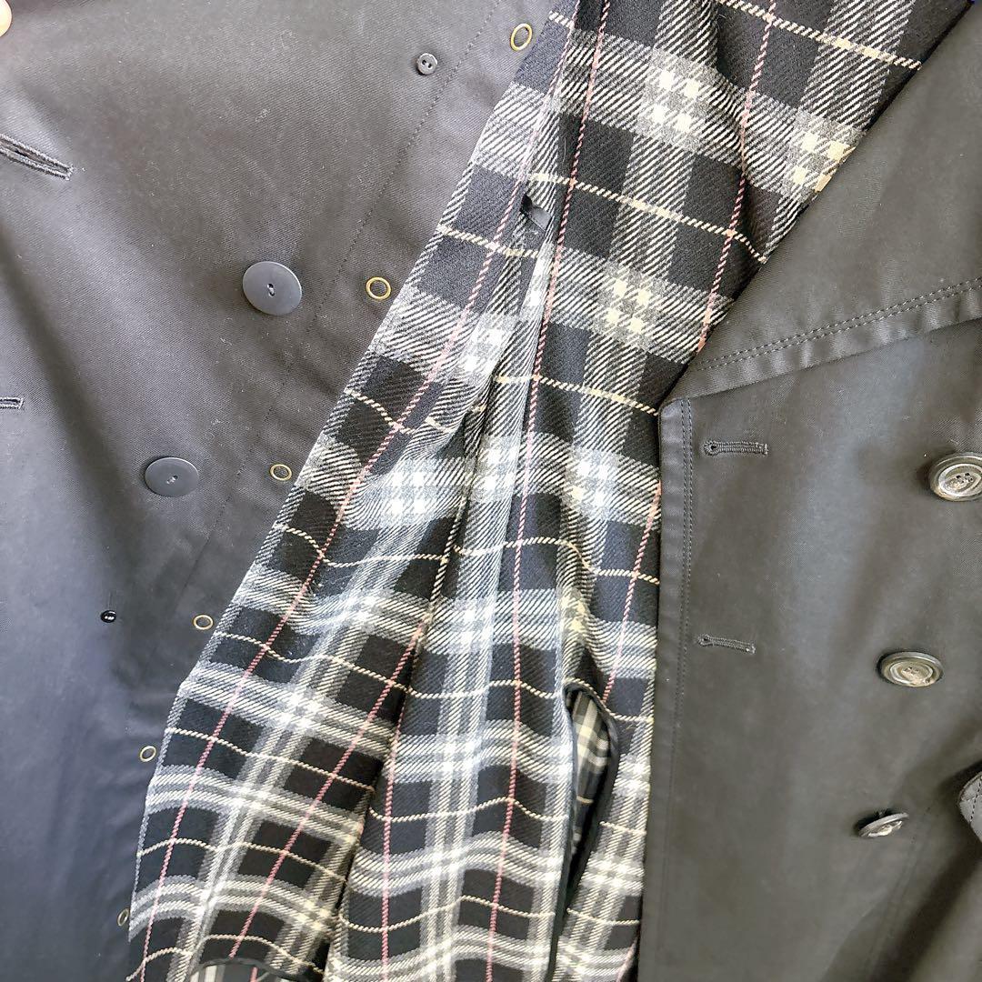 ＄バーバリー　トレンチコート　メンズ　ブラック　サイズ38